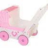 Poussette pour poupée en bois poussoir