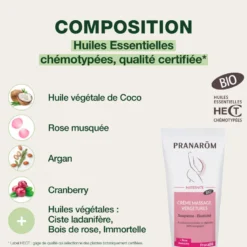 Pranarom - crème - massage vergetures - bio