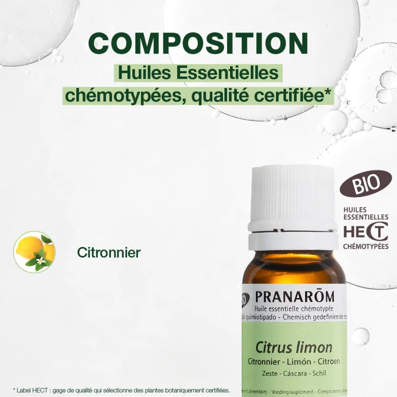 Pranarom - huile essentielle de citronnier - bio