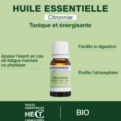 Pranarom - huile essentielle de citronnier - bio