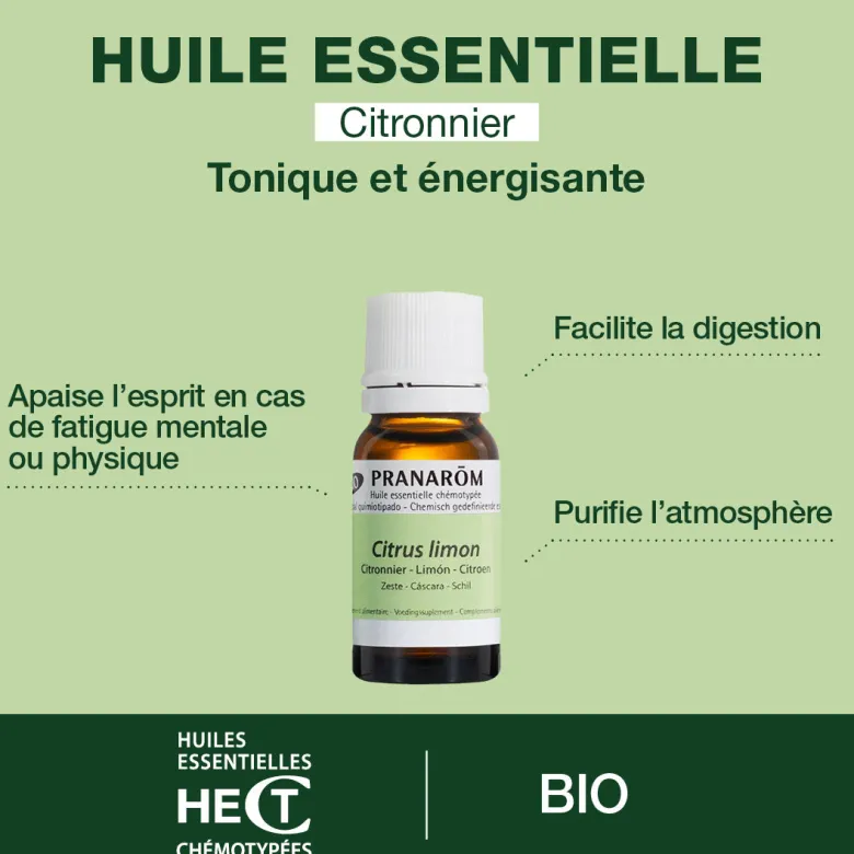 Pranarom - huile essentielle de citronnier - bio