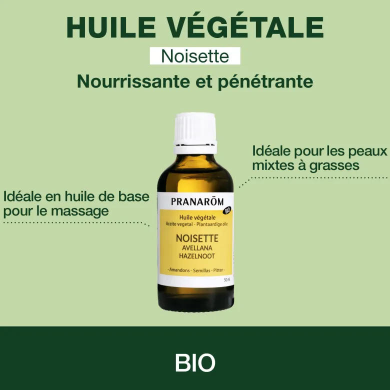 Pranarom - huile végétale de noisette - bio