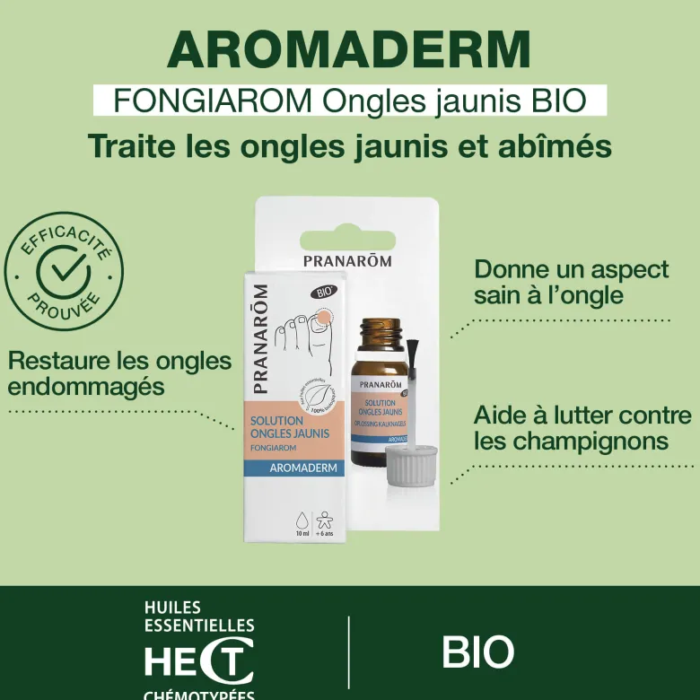 Pranarom - solution ongles jaunis - bio