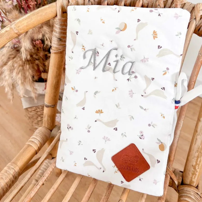 Protège carnet santé bébé coton