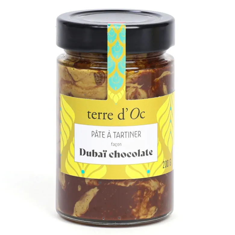 Pâte à tartiner chocolat Dubaï 200 g terre d'Oc