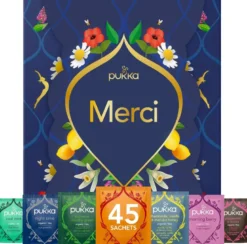 Pukka coffret - cadeau remerciement, coffret thé 100% bio 45 sachets, merci