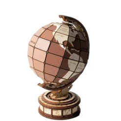 Puzzle 3d - globe terrestre en bois