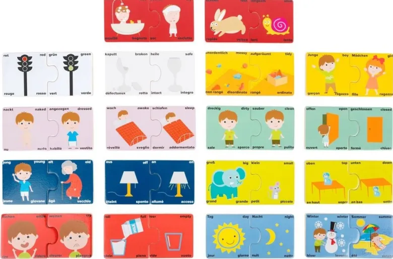 Puzzle didactique - les contraires