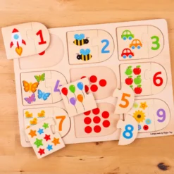 Puzzle d'images et de chiffres