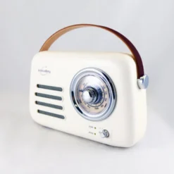 Radio vintage portative bluetooth beige