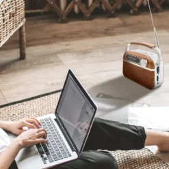 Radio vintage rétro bois fm am sw - mp3 usb micro sd - compacte et design