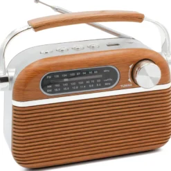 Radio vintage rétro bois fm am sw - mp3 usb micro sd - compacte et design