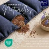 Ranji bouillotte ceinture micro-ondes graines de lin ajustable 102 x 17 cm bleu