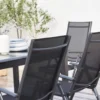 Ravenne table de jardin et 8 chaises en aluminium gris