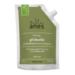 Recharge gel douche aloe vera au lait d'ânesse frais et bio