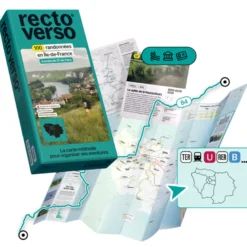 Recto Verso carte-méthode 100 randonnées en Île-de-France à moins de 2h de Paris