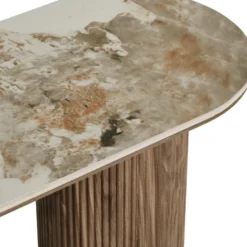 Rhod-console en céramique et décor bois 120 cm