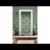 Rideau de porte moustiquaire en toile feuilles tropicales 140 x 225 cm - morel