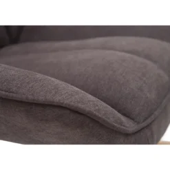 Rocking chair en tissu effet velours gris foncé billie
