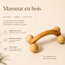 Roue de massage en bois