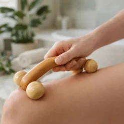 Roue de massage en bois