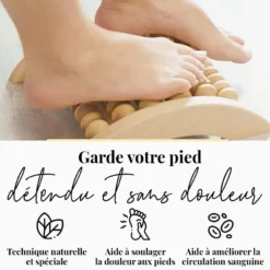 Rouleau massage pour pied masseur bois