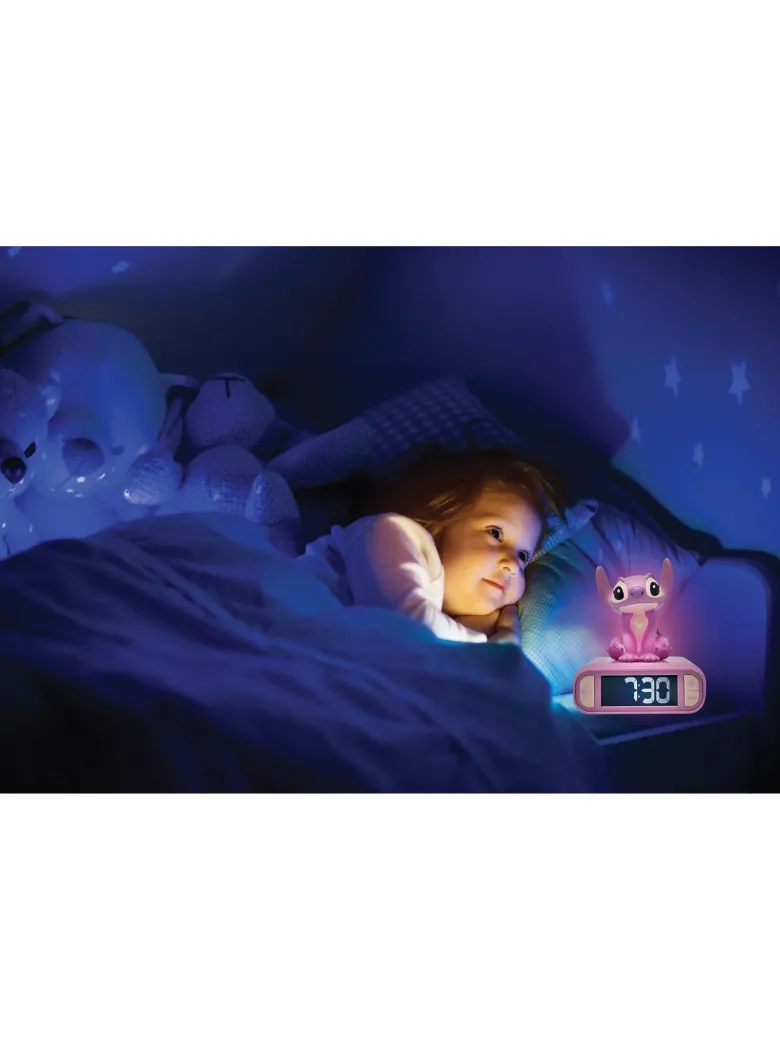 Réveil avec veilleuse angel en 3d