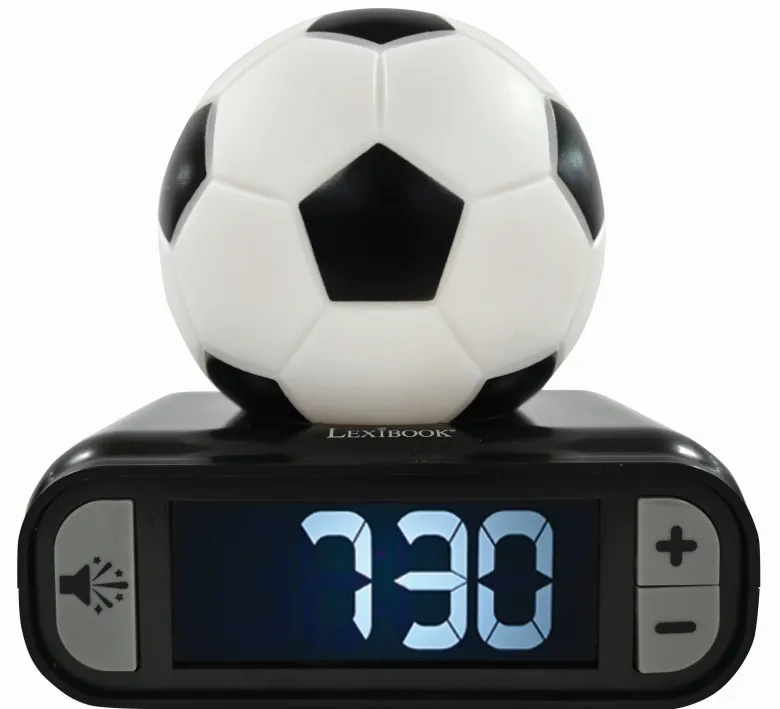 Réveil avec veilleuse ballon de football en 3d