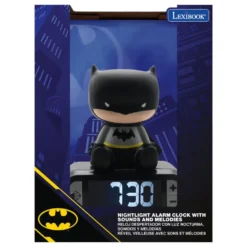 Réveil avec veilleuse batman en 3d