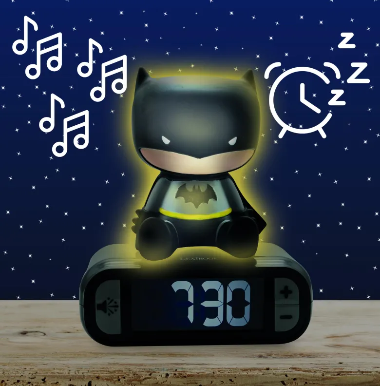 Réveil avec veilleuse batman en 3d