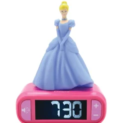 Réveil avec veilleuse disney princesses cendrillon 3d