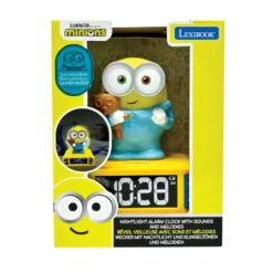 Réveil avec veilleuse les minions en 3d