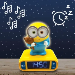 Réveil avec veilleuse les minions en 3d