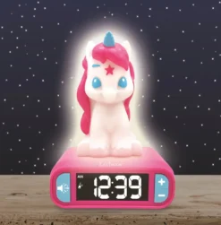 Réveil avec veilleuse licorne en 3d