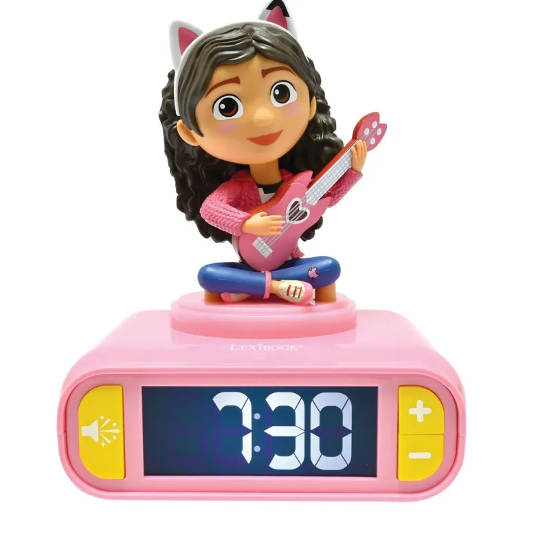 Réveil avec veilleuse lumineuse gabby dollhouse en 3d
