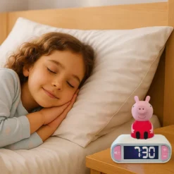 Réveil avec veilleuse peppa pig en 3d