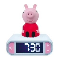 Réveil avec veilleuse peppa pig en 3d