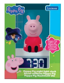 Réveil avec veilleuse peppa pig en 3d