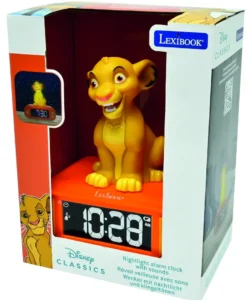 Réveil avec veilleuse simba 3d