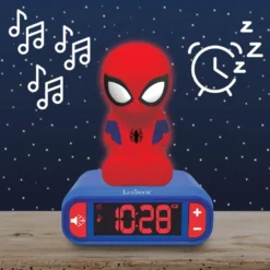 Réveil avec veilleuse spiderman 3d