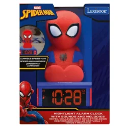 Réveil avec veilleuse spiderman 3d