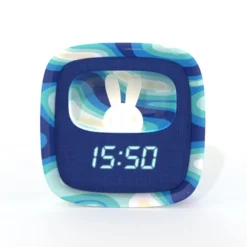 Réveil et veilleuse billy clock bleu pour enfant - mob