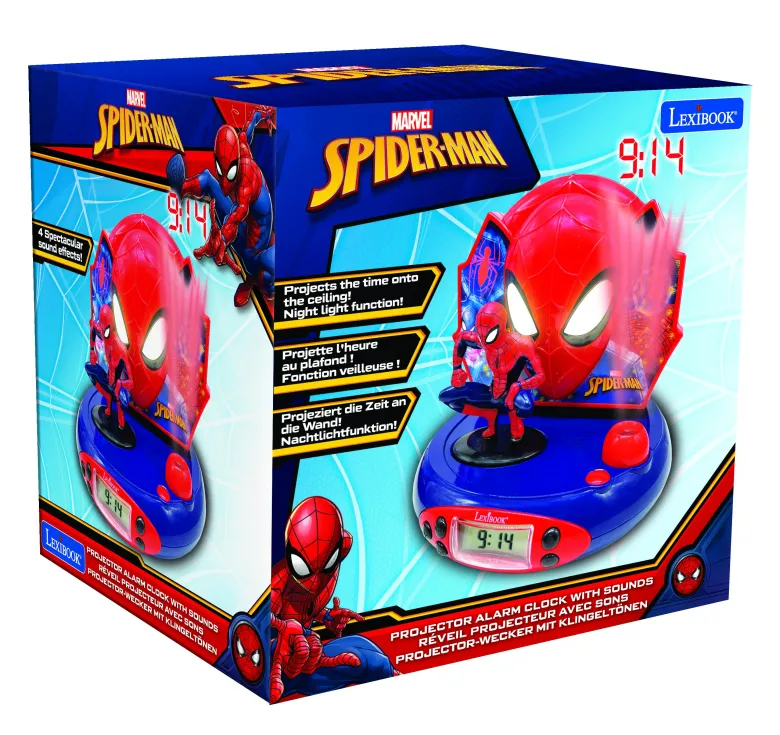 Réveil projecteur spiderman en 3d