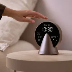 Réveil radio & enceinte Bluetooth Lexon Argenté