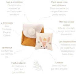 Sac aux emotions mouton broderie fleurs