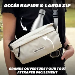 Sac banane blanc 4 l - résistant à l'eau