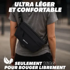Sac banane noir 4 l - résistant à l'eau