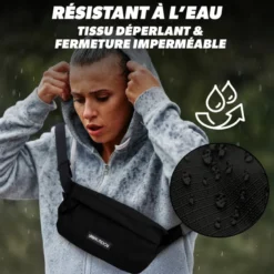 Sac banane noir 4 l - résistant à l'eau