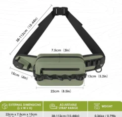 Sac banane technique imperméable - certifié ipx8 olive