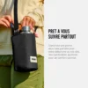 Sac à bouteille isotherme-noir-avec poche sécurisé Noir